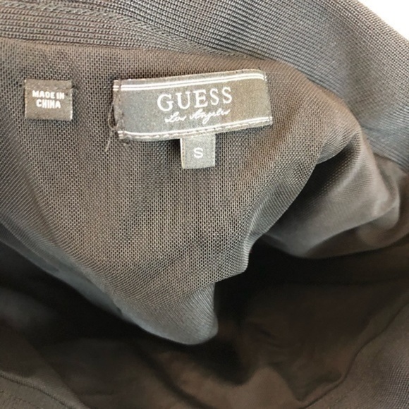 Guess Black Sequin Stripe Mini Skirt - Picture 6 of 7